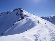 Sulla cresta finale con la punta