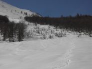 20.Il facile pendio da fare come avvicinamento.