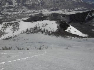16.La mia traccia di salita dal Chiot.