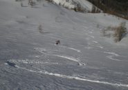 primo tratto di discesa dalla cima