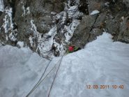Titti in uscita dal breve muro del 5° tiro