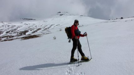 Stelvio sale lungo il versante Sud-Ovest del Cimone, a quota 1850 m. (18-3-2011)