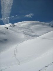 il pendio finale con le nostre firme