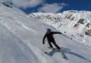 La neve inizia a cedere-Brunocamol in acrobazia