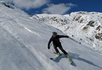 La neve inizia a cedere-Brunocamol in acrobazia