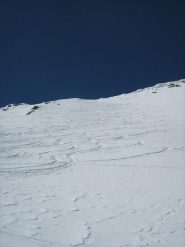 il pendio finale...un po' di crosta ma accettabile!!!