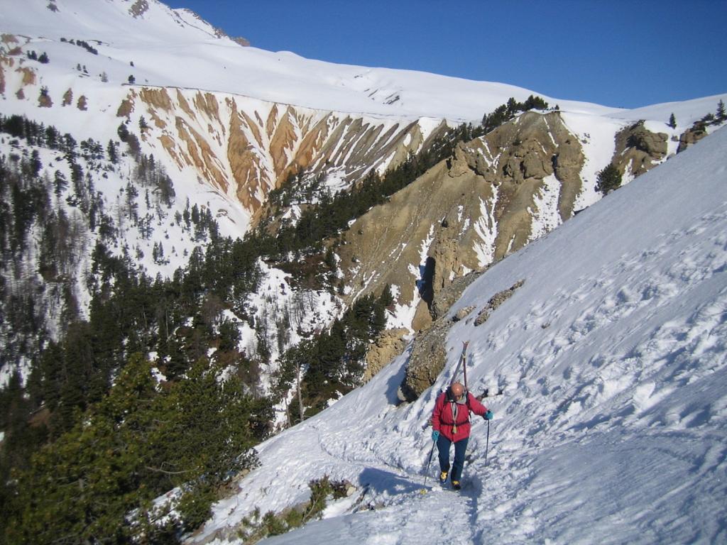 ultimi metri della mulattiera che accede al ripiano quota 2056m.