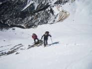 ultimi ripidi metri per la cima