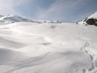 Il percorso di salita a quota 2050 m