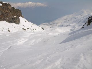 La vallata che porta alla Bocchetta
