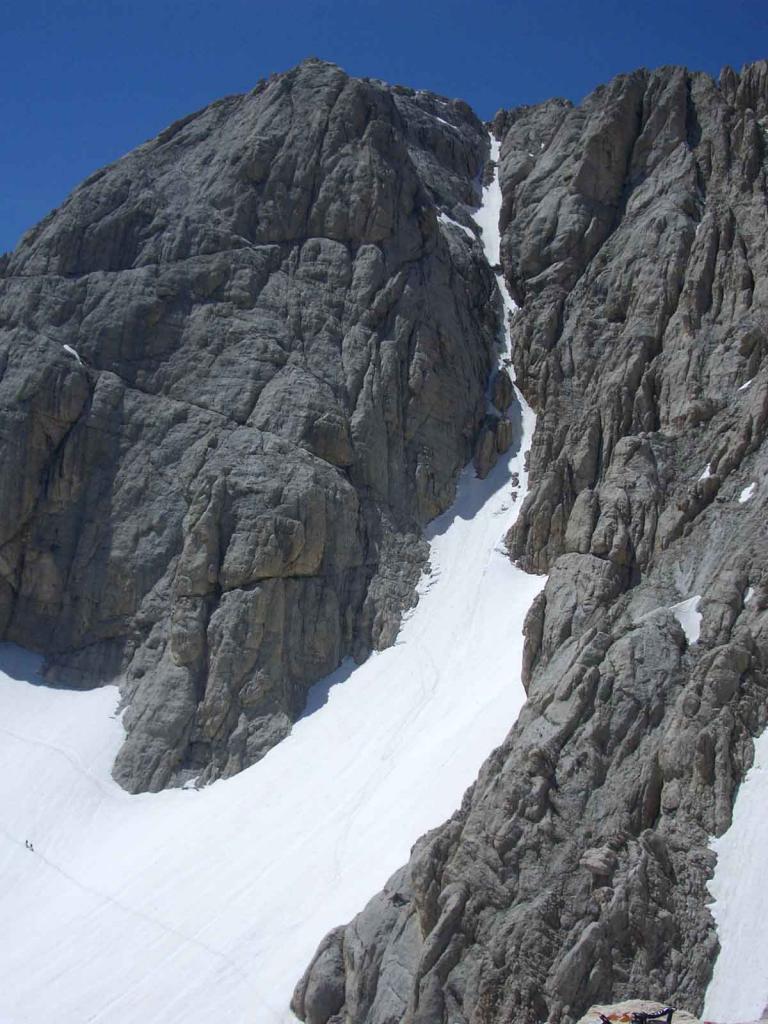 Il Canalone Centrale visto dal Bafile (foto Michele Profeta)