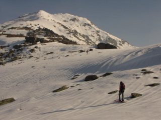 in salita verso i tre denti
