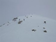 la dorsale finale prima dell'anticima