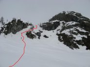 canalino finale dai ripiani dell'alpe losasset