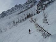 Pendio segnato da numerosi passaggi