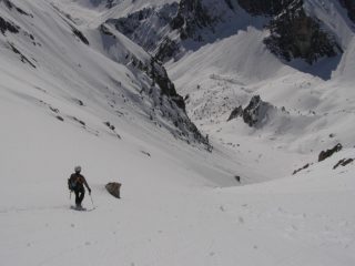 discesa lungo il pendio SO