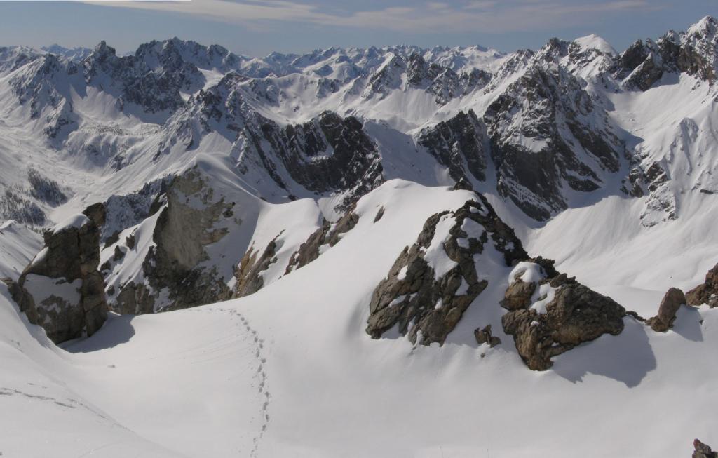 la cresta verso la cima sud