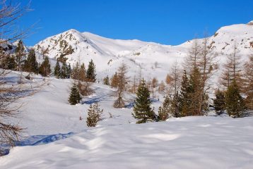 salendo al Colle Lago Bianco, il Monte Ros