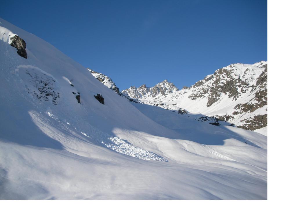 La slavina e' ormai scesa nel vallone Bule'