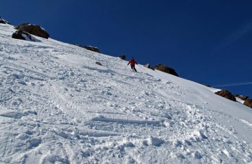 Mario in discesa sul primo pendio