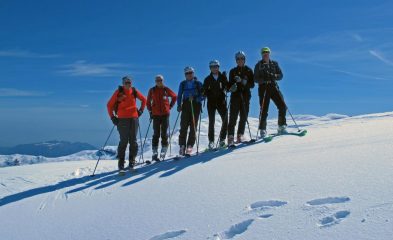 Il gruppo di Piero a metà discesa 
