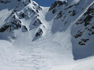 Il canale sotto il passo del Lupo