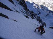 Federico in salita verso verso il colletto Gunther
