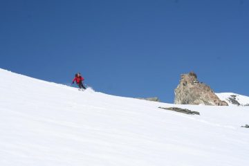 neve sciabile nonostante l'ora tarda