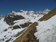La mulattiera parzialmente innevata