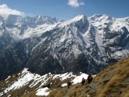 Da sx Piata di Perra, Punta Perra e Colombo, in primo piano a dx Vargnei e Piata di Lasin