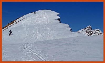 In discesa dalla punta