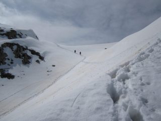 discesa dalla Rocca dei Camapnili verso il canale delle Colme