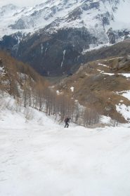 ultimo canalino, sotto c'è il sentiero