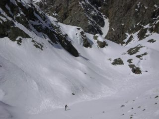 il canale che immette sul ghiacciaio di Torrent