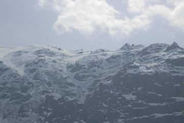 Il fronte della slavina caduta