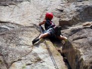 Uscita dalla prima parte del diedro del primo tiro