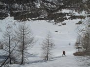 Discesa sulla conca del Prà