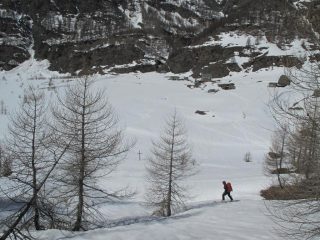 Discesa sulla conca del Prà