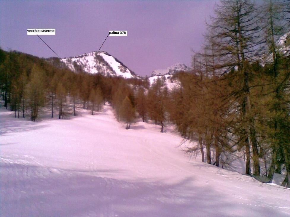 vista delpercorso  da circa quota 1600 mt