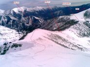 vista itinerario dalla vetta
