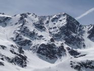 in rosso percorso di salita, in verde discesa