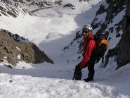 discesa lungo il Couloir Intime