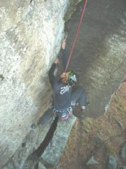 Simone sul bellissimo diedro del primo tiro