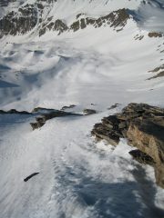 Il pendio canale risalito