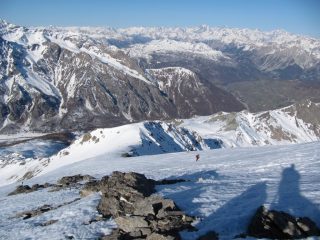Quasi in vetta  con vista sulla cresta finale