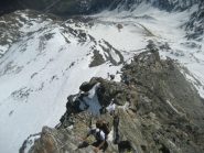 vietato cadere sulla cresta anche in discesa...