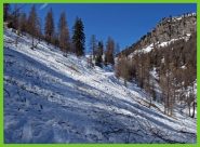 Una bella slavina ma che non crea problemi