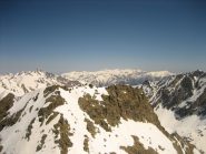 Da sx, Frisson,Rocca dell'Abisso, Bisalta e Costarossa, Gruppo del Marguareis, Bertrand e Sainte Marie.