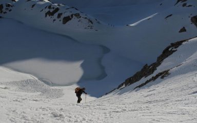 All'uscita del canale sopra il Lago Bleu