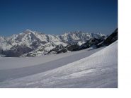 La catena del Bianco dal ghiacciaio del Ruitor